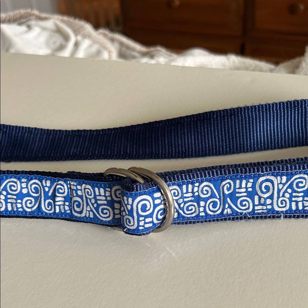 Elegant Blue Patterned Women's Belt